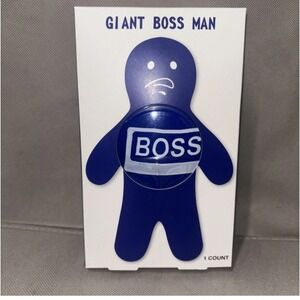 NIB Giant Boss Man Stress Ball Festive Voice 7" Gel Doll Figure